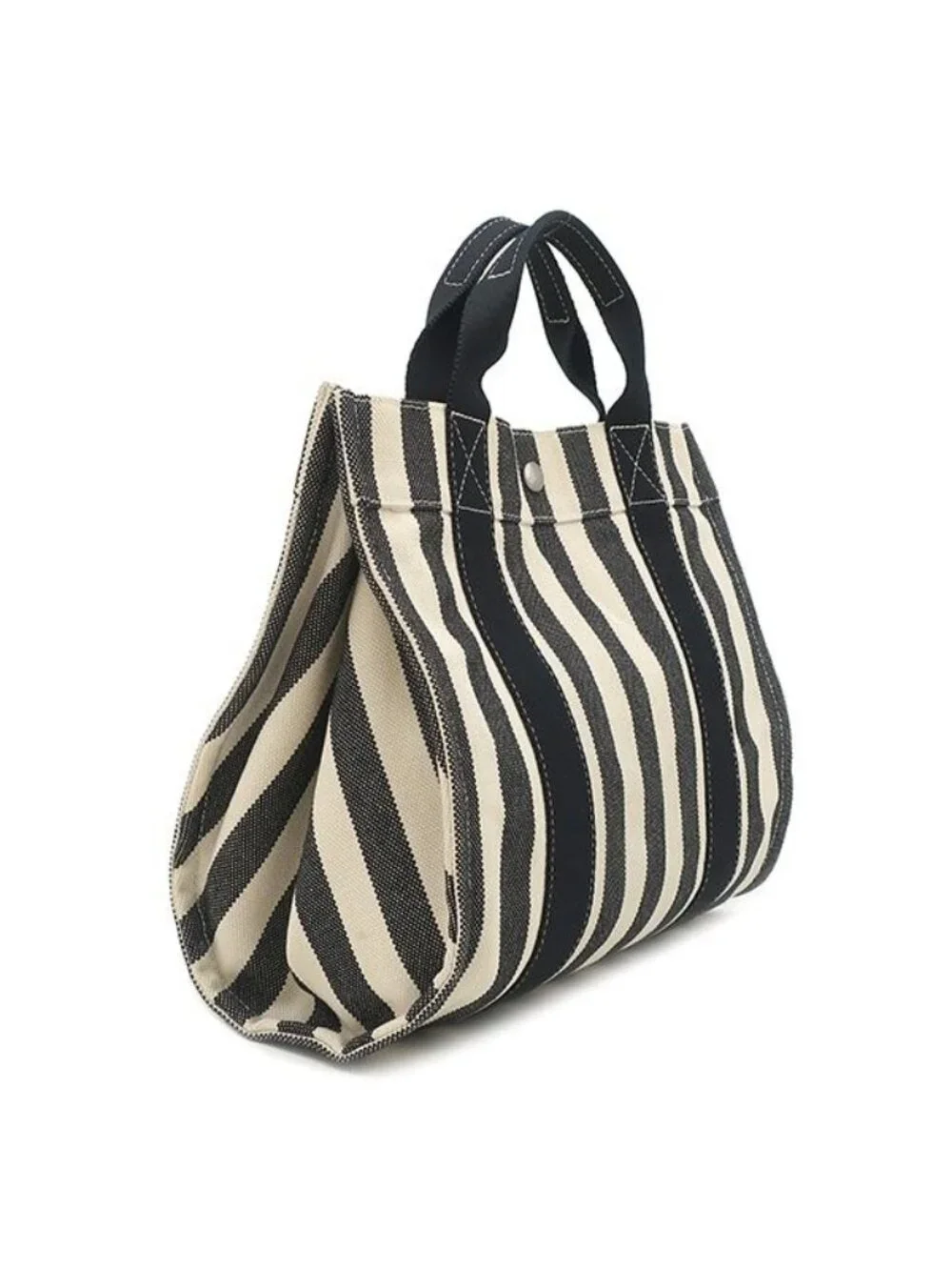 Hermes Tote Bag Cannes PM Canvas Black White